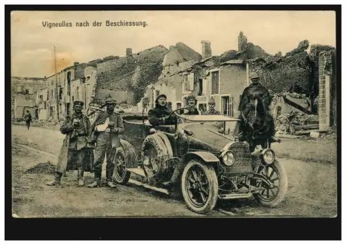 AK Vigneulles après l'armure, poste de terrain K.B.Div de remplacement 25.8.1915