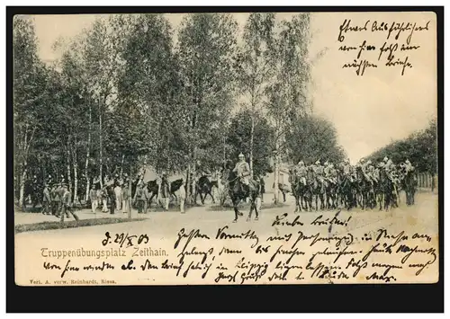 AK Truppenübungsplatz Zeithain - Kavallerieparade, RÖDERAU (SACHSEN) 29.10.1903