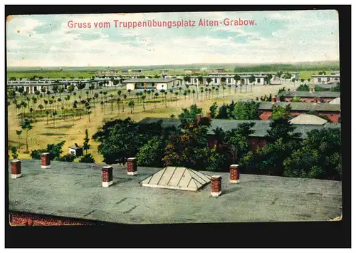 AK Gruss vom Truppenübungsplatz Alten-Grabow, ALTENGRABOW (BZ. MAGDEBURG) 5.9.09