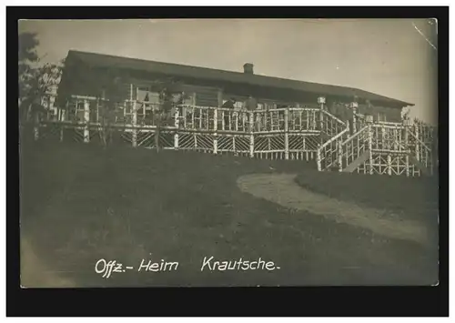 Photo AK Offz.-Heim Kraüche, Feldpost 3.10.16 BS Westpreussische Inf. - Regt.148