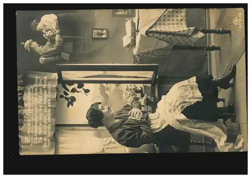 Photo-AK Fidélité de souvenir - Femme priant à la fenêtre, Post 13.2.16 BS 9/J.-R.68