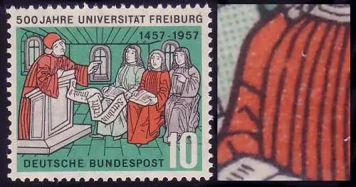 256 Uni Freiburg, PLF Bruch der zweiten Brustlinie, postfrisch **