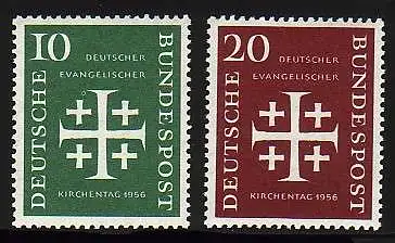 235-236 Evangelischer Kirchentag 1956 - Satz postfrisch **