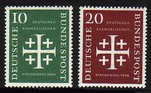 235-236 Evangelischer Kirchentag 1956 - Satz postfrisch **