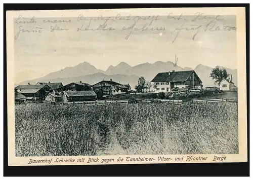 AK ferme Lufencke avec vue sur les montagnes Tannheimer Vilse et Pfrontner