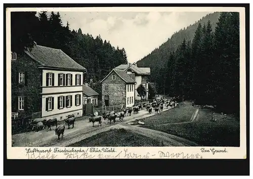 AK Airkurort Friedrichroda / Thuringe. Forêt. Au fond - Binderheimwehr SSt 23.7.37