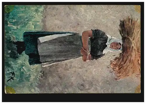 AK Kallmorgen: récolte de céréales - Sur le chemin du retour, LINDENBERG (SCHWEBEN)