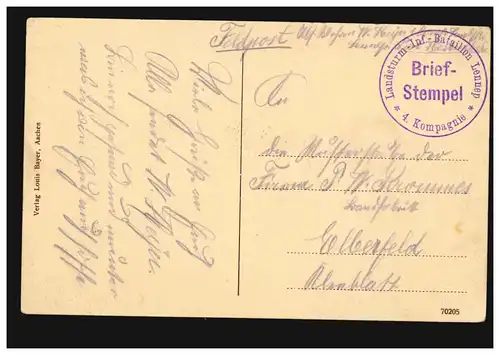 Photo AK Détruit Fort Fleron chez Liège, Feldpost Landsturm-Inf.-Batl. Lennep