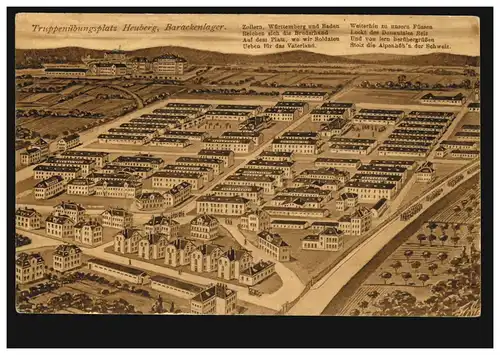 AK Place d'entraînement militaire Heuberg: camps de baraquement, inutilisé vers 1910