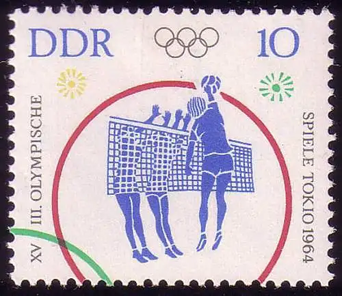 1041 Olymp. Sommerspiele Volleyball 10 Pf **