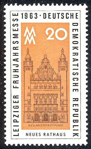 948 Leipzig Salon du printemps Nouveau hôtel de ville 20 Pf **