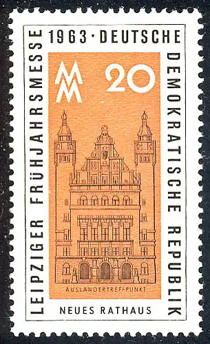 948 Leipziger Frühjahrsmesse Neues Rathaus 20 Pf **