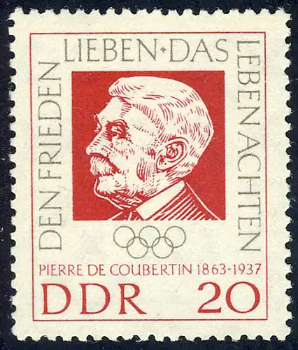 939 Baron Pierre de Coubertin 20 Pf **