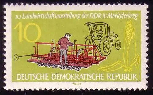 895 Landwirtschaftsausstellung Maismaschine 10 Pf **