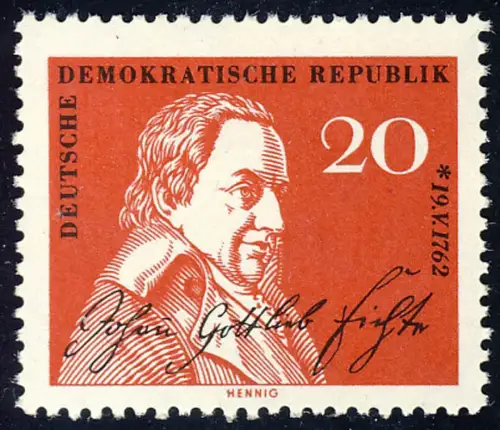 890 Johann Gottlieb Fichte 20 Pf **