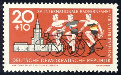 887 Radfernfahrt 20+10 Pf  **