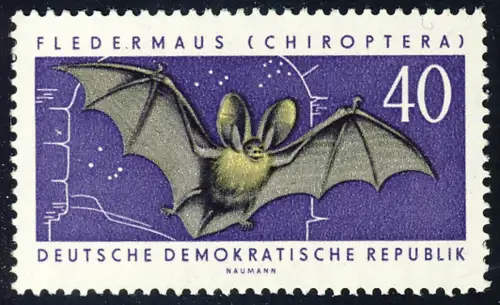 872 Geschützte Tiere Langohrfledermaus 40 Pf, postfrisch **