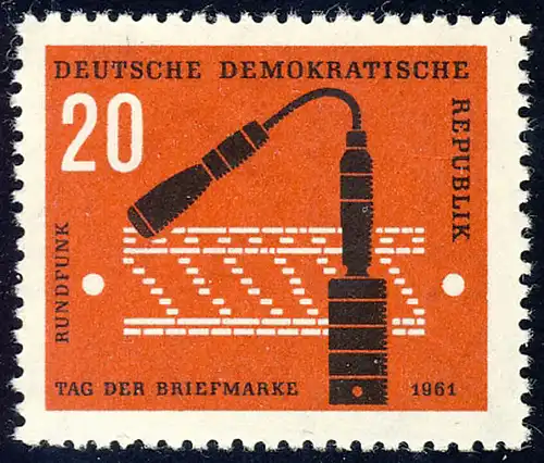 862 Tag der Briefmarke Studiomikrophon 20 Pf **