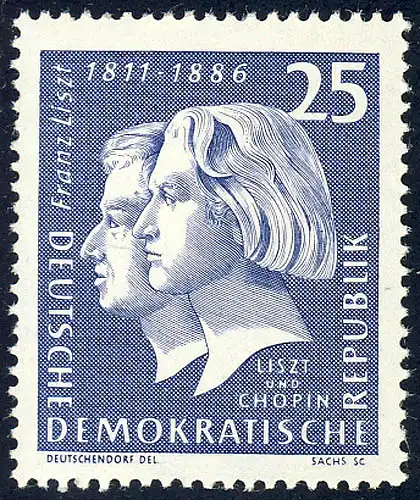 860 Franz Liszt 25 Pf **