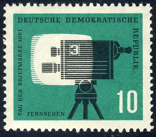 861 Tag der Briefmarke Fernsehkamera 10 Pf **