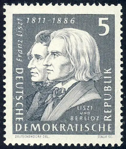 857 Franz Liszt 5 Pf, postfrisch **