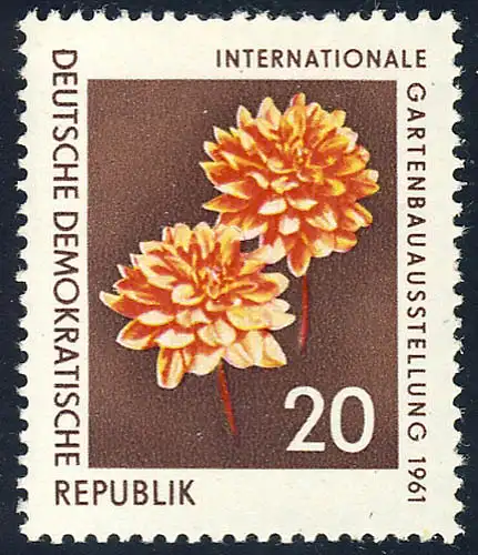 855 Gartenbauaustellung Dahlien 20 Pf **