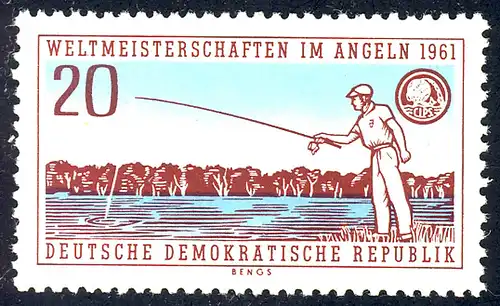 842 Angel-WM Sportangeln 20 Pf **