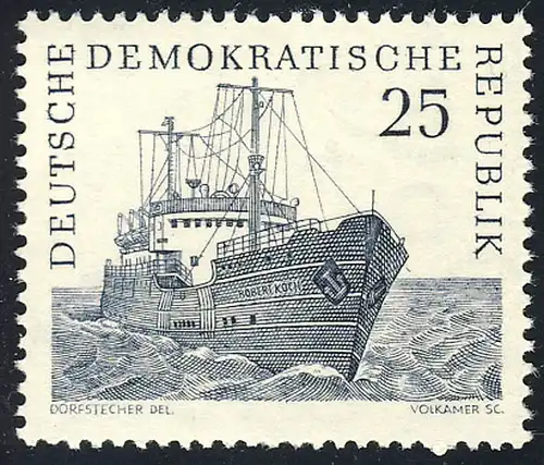 819 Pêche en haute mer Navire 25 Pf **