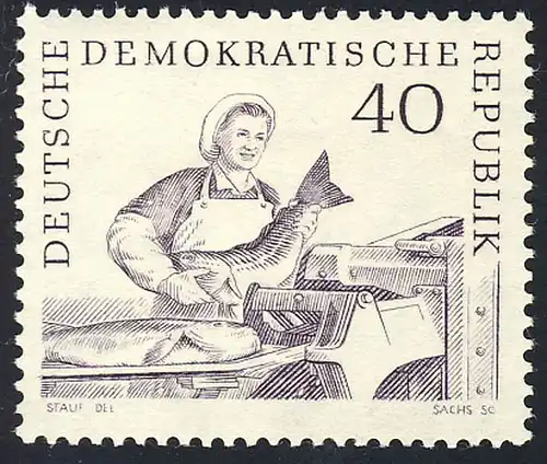 820 Pêche en haute mer ouvrier 40 Pf **