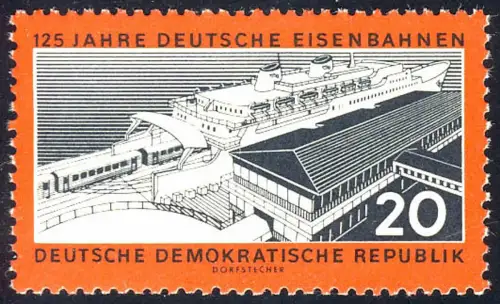 805A Deutsche Eisenbahnen 20 Pf, gezähnt, **