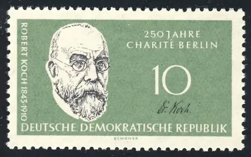 796 Humboldt-Universität/Charité Koch 10 Pf, postfrisch **