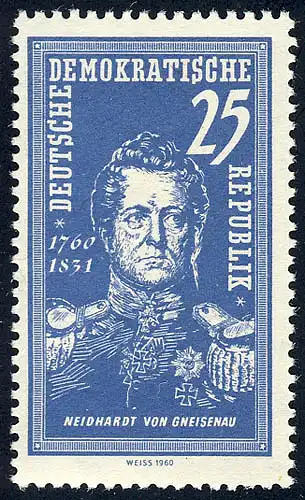 794 Graf Neidhardt von Gneisenau 25 Pf **