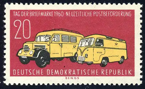 789 Tag der Briefmarke Postkraftwagen 20 Pf **