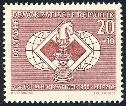 787 Olympiades d'échecs Springer 20+10 Pf **