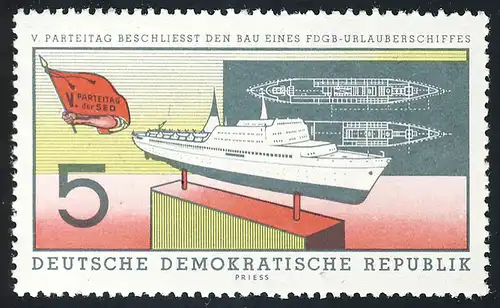 768 MS Fritz Heckert 5 Pf **