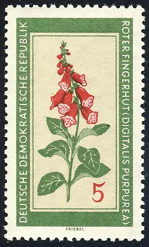 757 Plantes médicinales Chapeau doigt rouge 5 Pf **