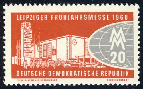 750 Leipziger Frühjahrsmesse 20 Pf, postfrisch **