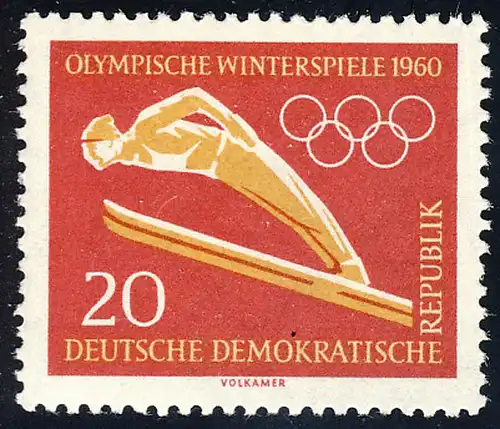 748 Olympische Sommer-/Winterspiele Skispringen 20 Pf **