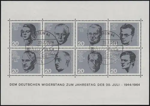 Block 3 Attentat 20.Juli 1944 - mit seltenem ESSt BERLIN 20.7.1964