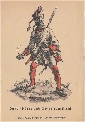 AK Grenadier autrichien de l'époque des guerres turques, inutilisé vers 1930