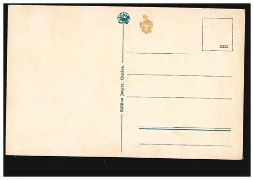 Künstler-AK Schiffe: Genfersee mit Zweimaster und Leuchtturm im Mondlicht