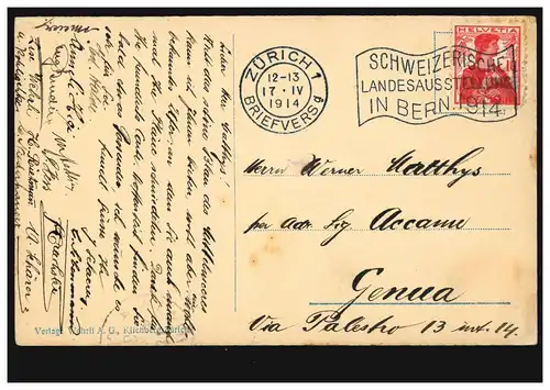 Bateaux AK Photo: Lac de Zurich et Uetliberg avec voiliers, ZÜRICH 17.4.1914