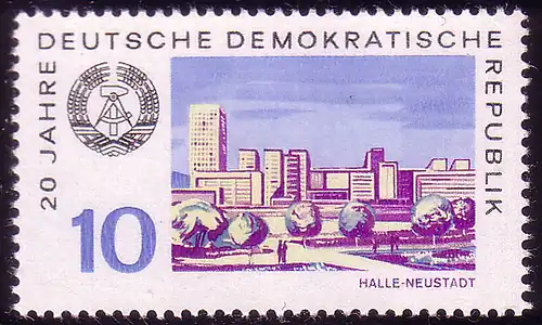 1501 20 Jahre DDR Halle-Neustadt 10 Pf **
