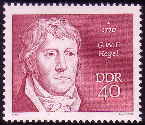 1539 Personnalités Hegel 40 Pf **