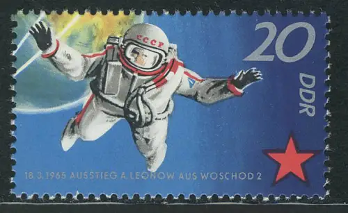 1643 Sowjetische Weltraumflüge 20 Pf **