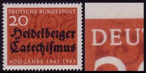 396 Katechismus, PLF Strich über E in DEUTSCHE, Feld 1, postfrisch **