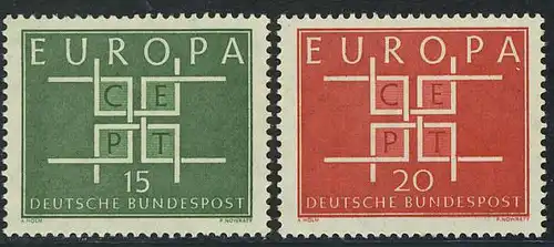 406-407 Europe/CEPT 1963, phrase fraîchement ajoutée **