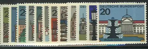 416-427 Hauptstädte der Bundesländer 1964, Satz postfrisch **