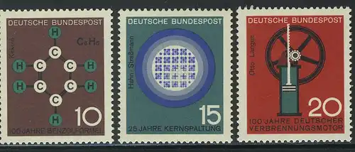 440-442 Wissenschaft und Technik 1964, Satz postfrisch **