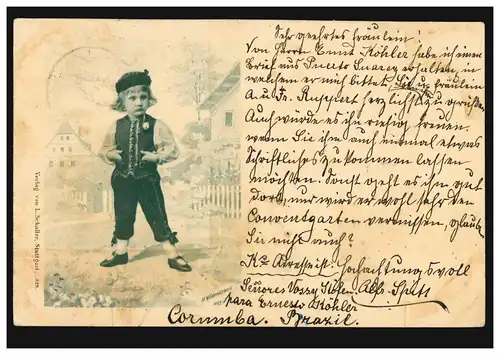 Kinder-AK H. Hildenbrand: Junge in hanseatischer Tracht, HAMBURG 9.8.99